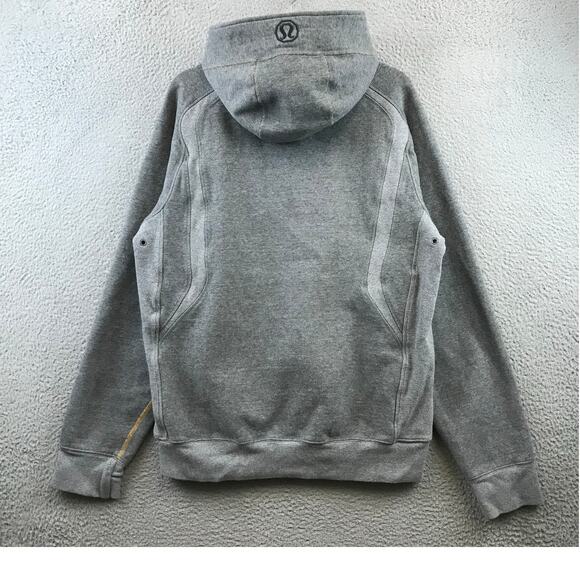 Lululemon Fleece Jacket Mens L Grey Hoodie Full zip - Picture 2 of 11